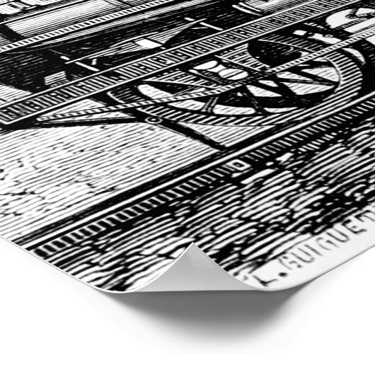 Dampflokomotive Poster (Ecke)