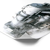 Dampflokomotive Poster (Ecke)