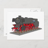 Dampflokomotive Postkarte (Vorne/Hinten)
