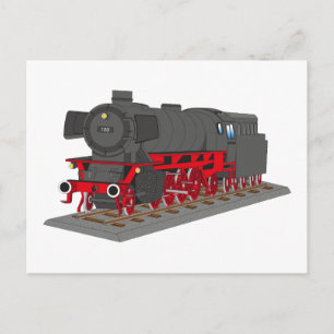 Dampflokomotive Postkarte