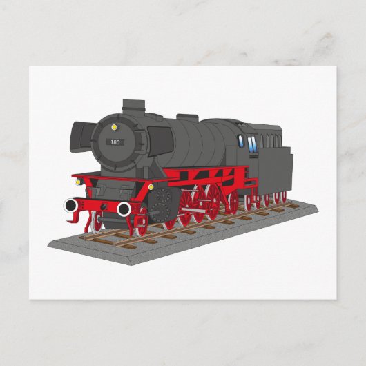 Dampflokomotive Postkarte (Vorderseite)