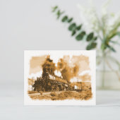 Dampflokomotive Postkarte (Stehend Vorderseite)