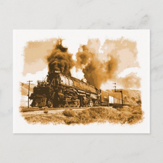 Dampflokomotive Postkarte (Vorderseite)
