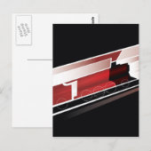 Dampflokomotive Postkarte (Vorne/Hinten)