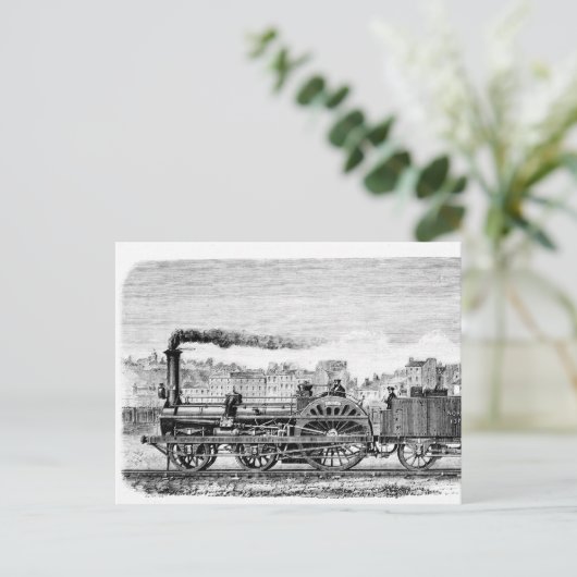 Dampflokomotive Postkarte (Stehend Vorderseite)