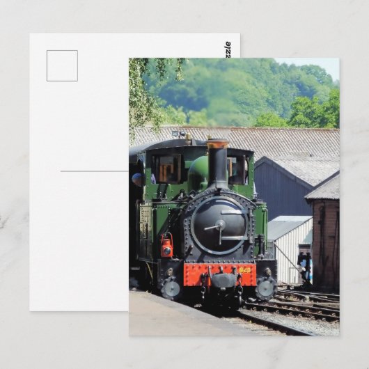 DAMPFLOKOMOTIVE POSTKARTE (Vorne/Hinten)