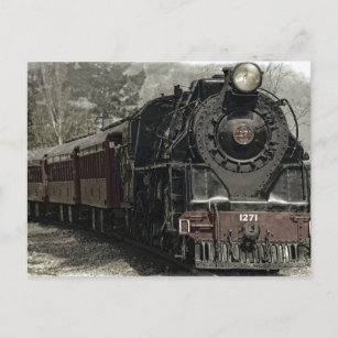 Dampflokomotive Postkarte