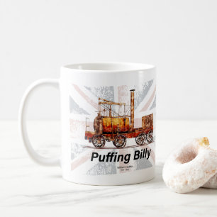 Dampflokomotive Puffing Billy auf Englisch Kaffeetasse