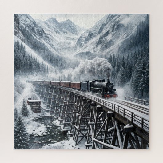 Dampflokomotive Puzzle (Vertikal)