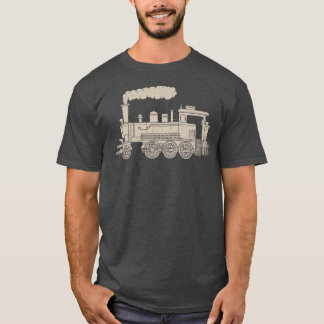 Dampflokomotive Retro Eisenbahn Lover T-Shirt