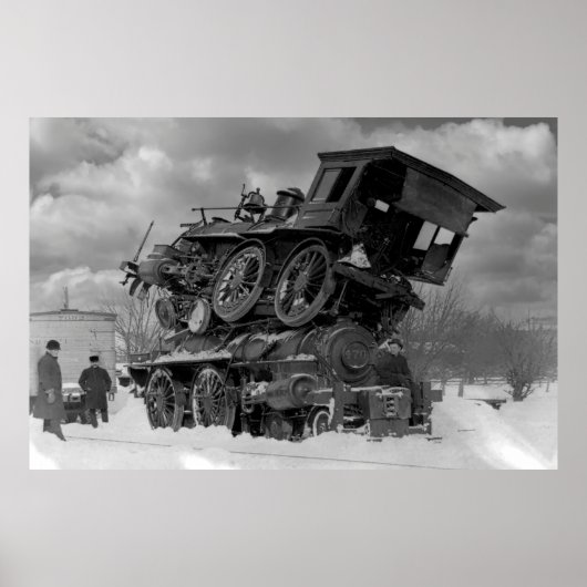 Dampflokomotive Sandwich 1885 Poster (Vorne)