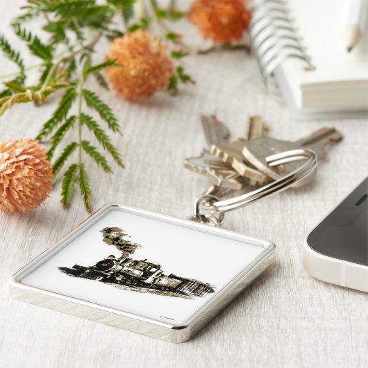 Dampflokomotive Schlüsselanhänger (Seite)