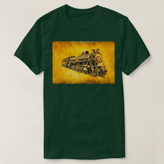 Dampflokomotive Vintag 4 T-Shirt (Design vorne)
