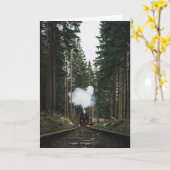 Dampflokomotive Vintage Bahn Lover Geburtstag Karte (Gelbe Blume)