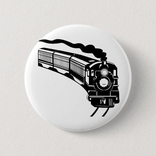 Dampflokomotive vintage button (Vorderseite)