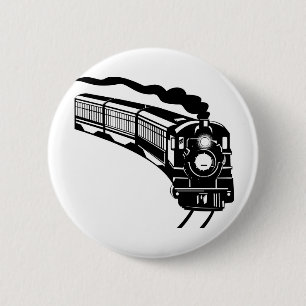 Dampflokomotive vintage button