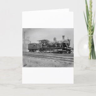 Dampflokomotive Zug alte Eisenbahn Bahn Dankeskarte