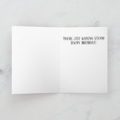 Dampflokomotive zum Geburtstag älteren Spaß Karte (Innenseite)