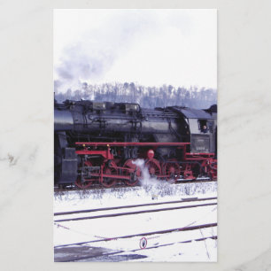 Dampflokomotiven Eisenbahn Lokomotive Bahnhof Zugm Briefpapier