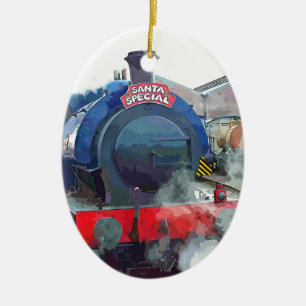 DAMPFLOKOMOTIVEN KERAMIK ORNAMENT