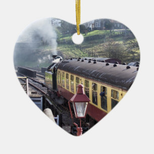 DAMPFLOKOMOTIVEN KERAMIKORNAMENT