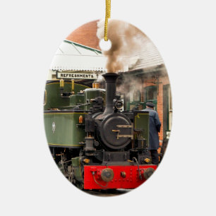 DAMPFLOKOMOTIVEN KERAMIKORNAMENT