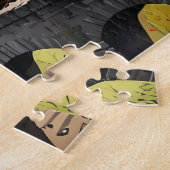 Dampflokomotiven-Träume Landschaftskunstwerk Puzzle (Seite)