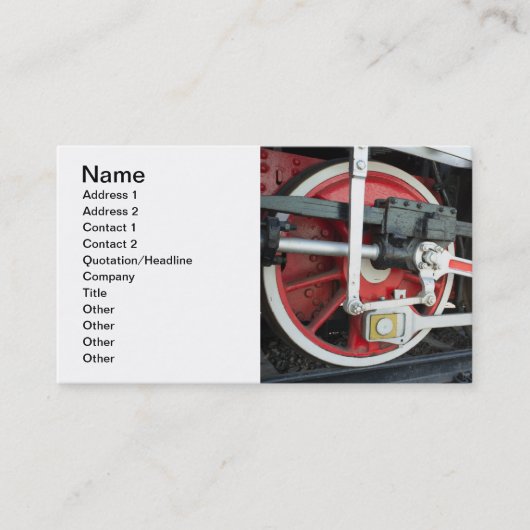 Dampfloks Visitenkarte (Vorderseite)