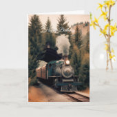 Dampflokzug Alles Gute zum Geburtstag Karte (Gelbe Blume)