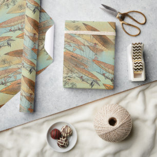 Dampfluftschiff-Flugmuster im Vintage-Steampunk-St Geschenkpapier