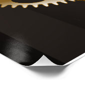 Dampfluhr mit mechanischer Libelle Poster (Ecke)