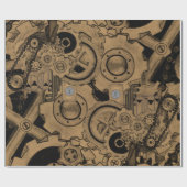 Dampfmaschine (Brassy) Geschenkpapier (Flach)