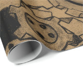 Dampfmaschine (Brassy) Geschenkpapier (Rolleneckpunkt)