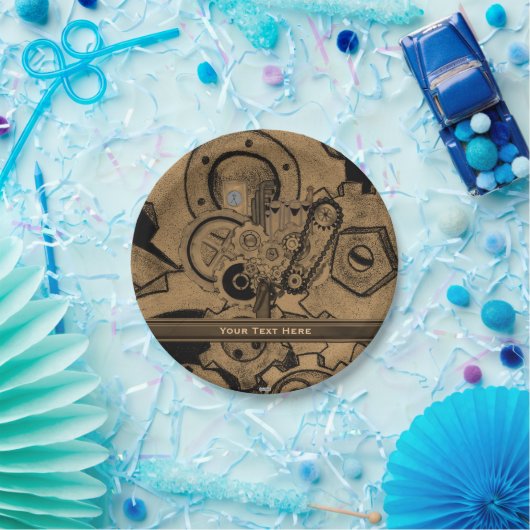 Dampfmaschine (Brassy) Pappteller (Party)