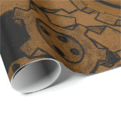 Dampfmaschine (Kupfer) Geschenkpapier (Rolleneckpunkt)