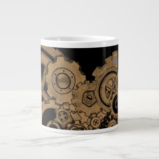 Dampfmaschine (Kupfer) Jumbo-Tasse (Vorderseite)
