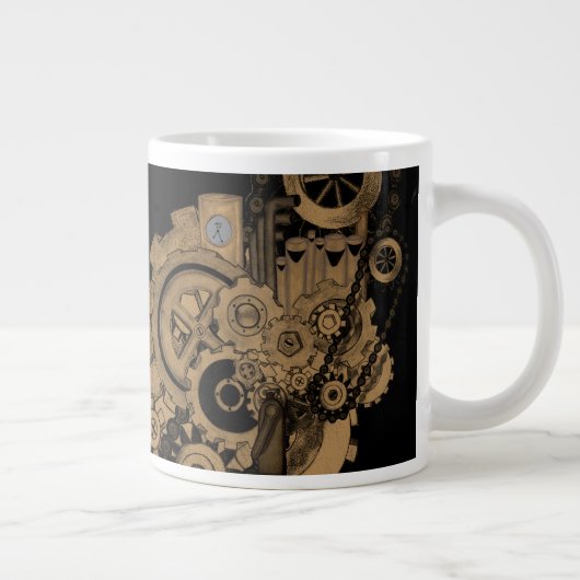 Dampfmaschine (Kupfer) Jumbo-Tasse (Rechts)