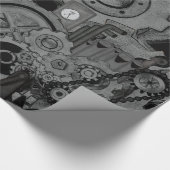 Dampfmaschine (Monochrom) Geschenkpapier (Ecke)