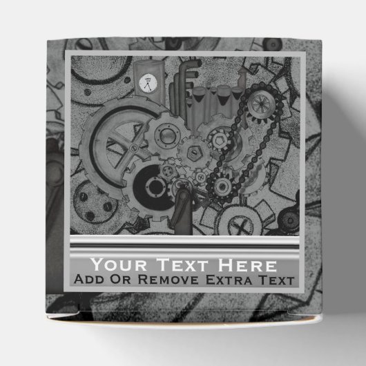 Dampfmaschine (Monochrom) Geschenkschachtel (Oben)