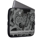 Dampfmaschine (Monochrom) Laptopschutzhülle (Vorne Rechts)