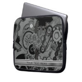Dampfmaschine (Monochrom) Laptopschutzhülle (Vorderseite Links)