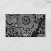 Dampfmaschine (Monochrom) Visitenkarte (Rückseite)