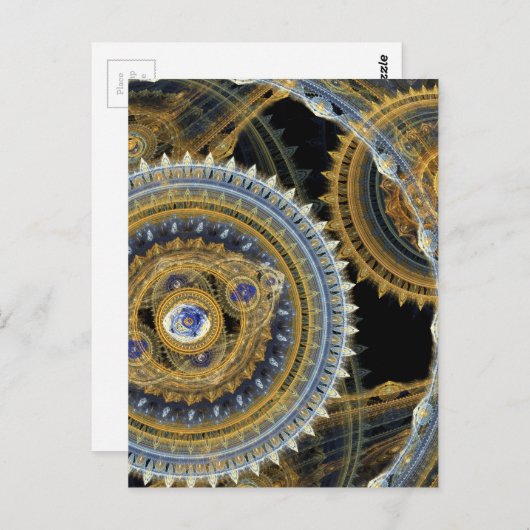 Dampfmaschine Postkarte (Vorne/Hinten)