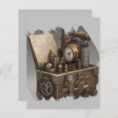 Dampfmaschine - Vintage Schatztruhe (Vorne/Hinten)