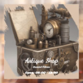 Dampfmaschine - Vintage Schatztruhe Fensteraufkleber (Blatt 2)