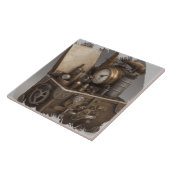 Dampfmaschine - Vintage Schatztruhe Fliese (Seite)