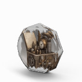 Dampfmaschine - Vintage Schatztruhe Fotoblock (Rechts)