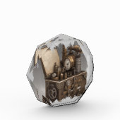 Dampfmaschine - Vintage Schatztruhe Fotoblock (Links)