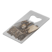 Dampfmaschine - Vintage Schatztruhe Geldbeutel Flaschenöffner (Rückseite Schrägansicht)