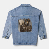 Dampfmaschine - Vintage Schatztruhe Jeansjacke (Rückseite)